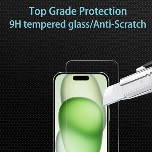 2+1+2 Pack Screen Protector for iPhone 15 - size: 15