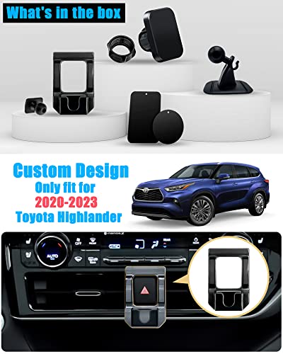 Car Phone Holder, Air Vent Mount for Toyota Highlander/Hybird 2020-2023 - style: Highlander