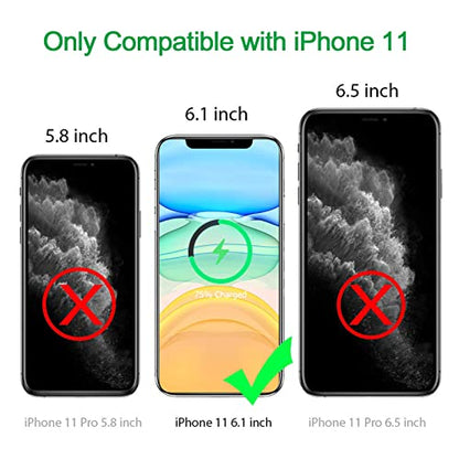 Battery Case for iPhone 11, Upgraded 10000mAh Battery Pack Rechargeable Charger Case Support Carplay with Wireless Charging Compatible for iPhone 11 (6.1 inch) External Charging Cover(Black) - size: iPhone 11