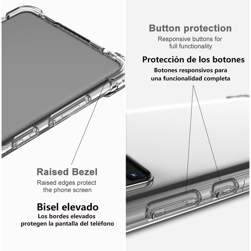 USTIYA Case for Motorola G23 4G / Moto G13 Clear TPU Four Corners Protective Cover Transparent Soft