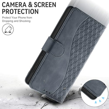 Flip Wallet Case for iPhone 11 PU Leather Gray Purple | RFID Blocking, 3 Card Slots & 1 Cash Pocket, Magnetic Closure, Kickstand Function, Leather Flip Case for iPhone 11 - color: Gray purple