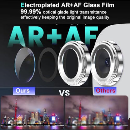 Zeking (2 Set) Camera Lens Protector Compatible with Samsung Galaxy Tab S11 X730/X736, Scratch-Resistant HD Clarity Ultra-Thin 9H Tempered Glass with Aluminum Edging, Individual Metal Lens Cover (Silver) - color: Silver