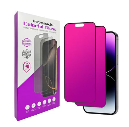 Privacy Screen Protector for iPhone 14 Pro Max 2 Pack (Pink) - color: for iPhone 14 Pro Max (Pink)