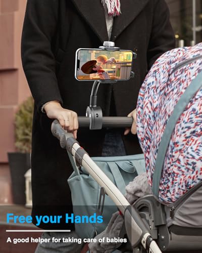 Stroller Buggy Phone Holder, Flexible Bike Phone Mount with Gooseneck Tube