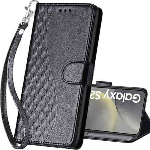 for Samsung Galaxy S25 Wallet case, Black | 3 Card Holders, Kickstand, Shockproof TPU Shell, PU Leather, Magnetic Closure, Protective Flip Folio Cover, Women - color: 3