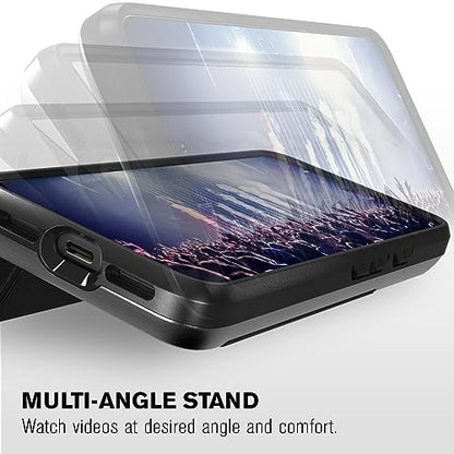 VENA vCommute for Google Pixel 8 Wallet Case, Black | Military-Grade Drop Protection, Premium Leather Magnetic Flap Cover, Hidden Card Holder, RFID Blocking, Multi-Angle Kickstand - size: Google Pixel 8, style: Pixel 8