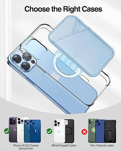 Miroddi for MagSafe Wallet, Ultra-Thin Magnetic Wallet with 2 Card Slots | RFID Blocking, No More Falling, Strongest Magnetic Card Holder for iPhone 17/16/15/14/13/12 Series & Pixel 10, White Ice - color: White Ice
