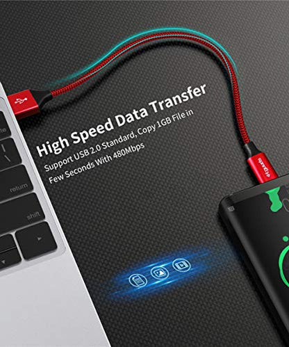 etguuds USB to USB C Cable, 4-Pack USB A to USB C Cable Fast Charging - color: Red, size: 1ft,3ft,6ft,10ft
