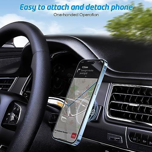 Rectangle Flat Stick On Dashboard Magnetic Car Mount Holder for Cell Phones and Mini Tablets with Fast Swift-Snap Technology - Extra Slim