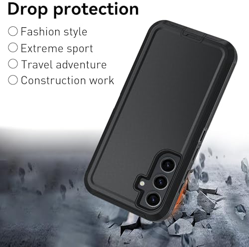 for Samsung Galaxy S25 FE 5G Case, Heavy Duty case,[Military Grade Protective ][Shockproof] [Dropproof] [Dust-Proof],(Black-Belt Clip) ﻿ - color: Black-Belt Clip