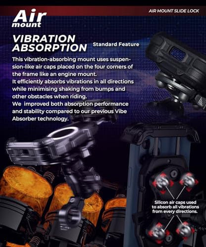Kaedear Vibration-Resistant Motorcycle Phone Mount, KDR-M28