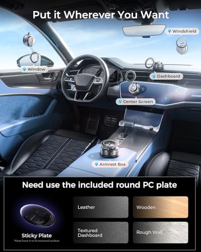 Upgraded 360° Rotation Vacuum Magnetic Phone Holder Stand for iPhone 17 - color: Grey