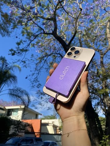 Clutch - Pro USB-C Portable Charger - Compatible with iPhone 15, 16, 17 & Android Devices - Power Bank Magnetic Battery - TSA Travel Approved - USB Rechargeable - Built-in Cable - 5000 mAh - 3.7oz - color: Purple