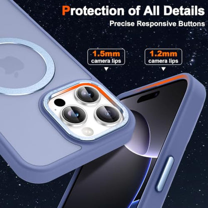 Magnetic for iPhone 16 Pro Case with Ring Stand, Sierra Blue - color: Sierra Blue, size: Iphone 16 Pro 6.3 inches