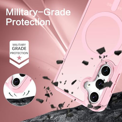 BENTOBEN Magnetic for Samsung Galaxy S24 Plus Case [Compatible with Magsafe] Translucent Matte Slim Thin Shockproof Anti-Yellow Women Men Protective Phone Cover for Galaxy S24 Plus 6.7", Tender Pink - color: Tender Pink