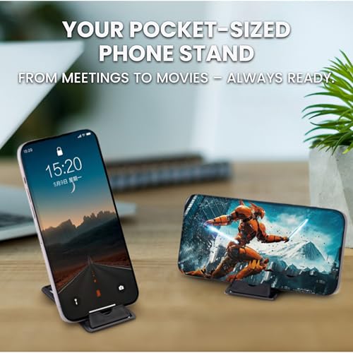 Pocket Phone Stand | Elegant Design Desktop Phone Holder Stand & Cellphone Holder for Desk | Multiple Positions Adjustable Phone Holder for Plane Travel Made from Alluminum & Plastic for Men & Women - style: D