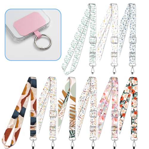 2 Pack Phone Lanyard Cell Phone Lanyard Crossbody Adjustable Phone Strap for Use Around the Neck Cell Phone Lanyard - color: Pink Color