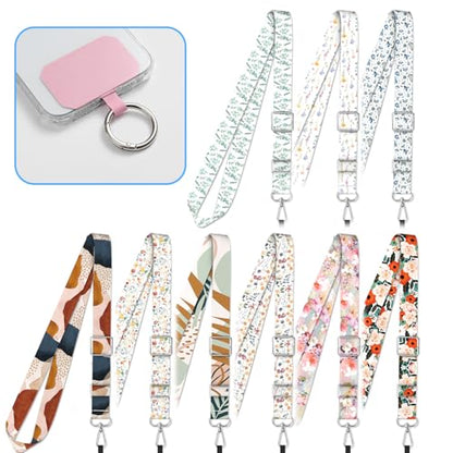 2 Pack Phone Lanyard Cell Phone Lanyard Crossbody Adjustable Phone Strap for Use Around the Neck Cell Phone Lanyard - color: Pink Color