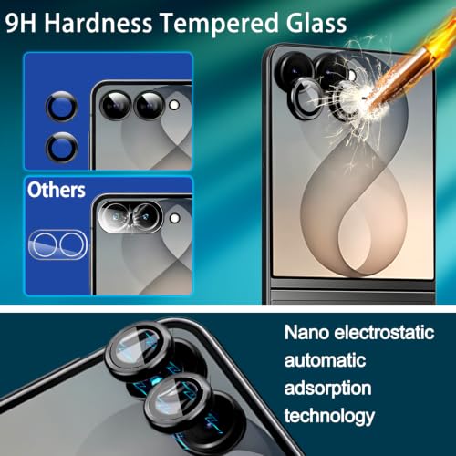 Ferilinso Screen Protector for Samsung Galaxy Z Flip 8, Tempered Glass Back - size: Samsung Z Flip 8-6.9 IN