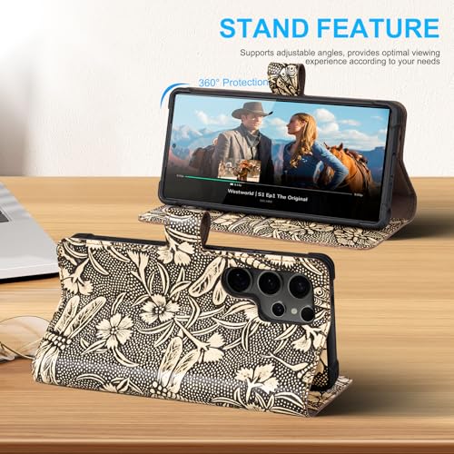 Magnetic Detachable Wallet Case for Samsung Galaxy S23 Ultra White | 2-in-1 Detachable, Genuine Leather, Flip Folio with Card Slots, RFID Blocking, Shockproof Protection - color: White, size: S23 Ultra - 6.8''