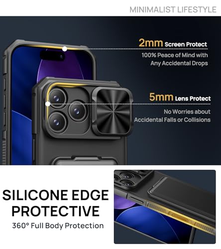 SSLOTSCASE for iPhone 17 Pro Max Case with Camera Control Button, Black - color: Black-D, size: Iphone 17 Pro Max