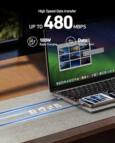Extra Long USB C to USB C Cable 100W 15ft 2Pack Charger Cable Fast Charging - color: Black, size: 15FT 2Pack, style: 100W USB C to USB C