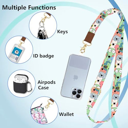 Phone Lanyard Wrist Strap Crossbody Adjustable, Cell Phone Lanyard for Around The Neck Shoulder Wristlet Strap - color: Doodle Dogs