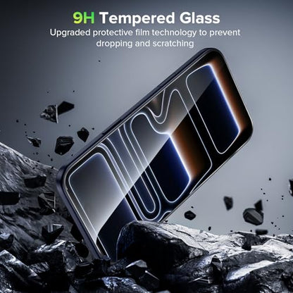 Ruky for 2 Pack iPhone 16 Pro Max / 17 Pro Max Screen Protector, Easy Installation with Pull Strip Alignment Frame, Bubble-Free, 9H+ Hardness Tempered Glass Film for 17 Pro Max / 16 Pro Max 6.9 inch - size: iPhone 16 Pro Max / iPhone 17 Pro Max