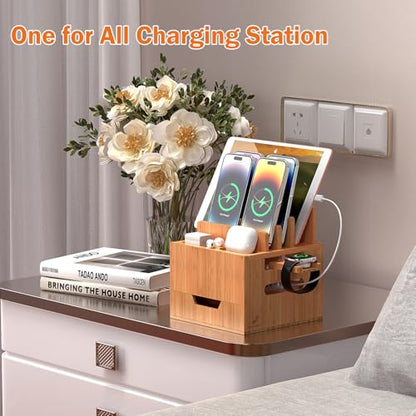 Pezin & Hulin Multi Device Charging Station with Drawer & USB Charger - color: #2 (With Charger)
