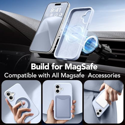 GONEZ Magnetic for iPhone 16 Case, Silicone Cover Baby Blue - color: Baby Blue, size: Iphone 16