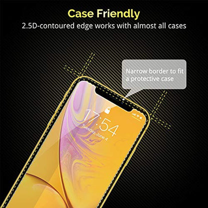 UNBREAKcable 3-Pack Screen Protector for iPhone 11/XR Tempered Glass | Shatterproof, Easy Install, 9H Hardness, 99.99% HD Clear, Bubble-Free, Anti-Fingerprint, Scratch Resistant, Case Friendly - size: iPhone 11/XR