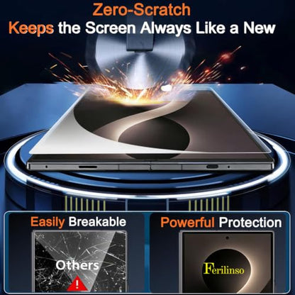 Ferilinso Screen Protector for Samsung Galaxy Z Fold 8, Tempered Glass Back - size: Samsung Z Fold 8 7.6IN