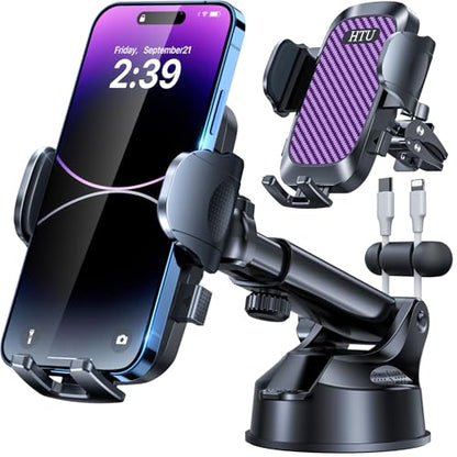 HTU 2026 Ultimate Best【True Military-Grade & Safety Cert】 Car Phone Holder - color: Purple
