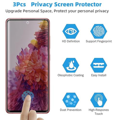 TPU Privacy Screen Protector for Samsung Galaxy S20 FE 6.5", 3 Pack - size: Samsung Galaxy S20 FE