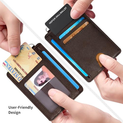 Mayski Slim Wallet, Credit Card Holder for Women, Minimalist Front Pocket RFID Blocking Card Cases, Small Wallet Women Men(CH Coffee) - color: CH Coffee
