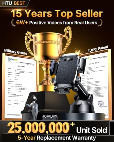 【Upgraded Strongest Suction & Pro Military-Grade Certs 】Ultimate Car Phone Mount【360°Rotatable Suction】Cell Phone Holders Truck Stand for Dashboard Windshield Vent for iPhone 18 Pro Max Samsung,Black - color: Black