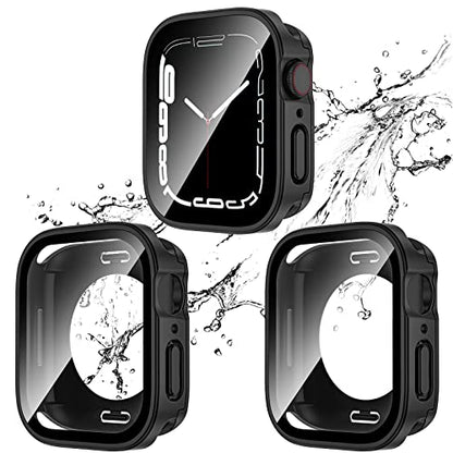2-Pack Waterproof Case for 40mm Apple Watch SE 3/2/1 Series 6/5/4 - color: Black/Black, size: 40mm(SE3/SE2/SE/6/5/4)