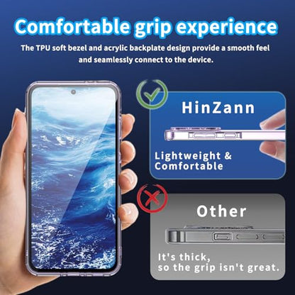 for Samsung Galaxy A36 5G TPU Phone Case (Transparent Purple) | Transparent TPU Smartphone Case, Anti-Fingerprint, Shockproof, Ultra-Thin Durable Protective Cover for Samsung Galaxy A36 - color: Translucent purple