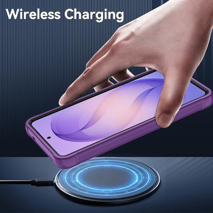 for Samsung Galaxy S26 Ultra Case with HD Screen Protector, 3-Layer Shockproof Military Grade Full Body Protection, Heavy Duty Hybrid Protective Phone Cover (Lilac Purple/Black) - color: Lilac Purple/Black