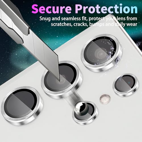Camera Lens Protector for Samsung Galaxy S24 Ultra, Silver - color: Silver