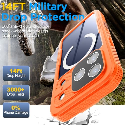AICase Waterproof Case for iPhone 17 Pro with MagSafe Clear Water Proof Snowproof/Dustproof/Shockproof,IP68 Certified 360 Full Body Protection Fully Sealed Underwater for iPhone 17 Pro_96 - size: iphone 17 Pro