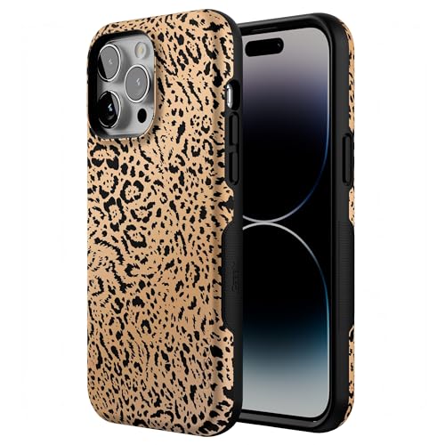 Casely iPhone 14 Pro Max Case | Born to Be Wild | Jaguar Print | Bold Protective Design | Compatible with MagSafe - color: Born to Be Wild | Jaguar Print