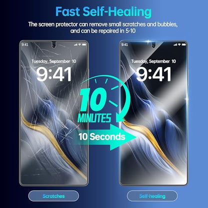 3 Pack for Samsung Galaxy S24 Ultra Privacy Screen Protector 100% Fingerprint Unlock Compatible, Anti-Spy Flexible EPU Protective Film, Case Friendly, Scratch-Resistant, Sensitive Touch - size: Samsung Galaxy S24 Ultra