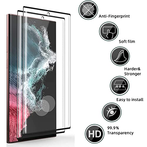 XDesign [2+2 Pack Galaxy S22 Ultra Screen Protector, 9H Tempered Glass Scratch Resistant, Ultrasonic Fingerprint Support, For Samsung Galaxy S22 Ultra 5G 6.8 Inch Glass Screen Protector - size: for Galaxy S22 Ultra 6.8"