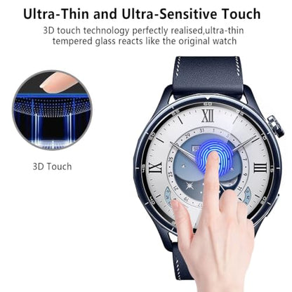 6-Pack Tempered Glass for Xiaomi Watch S5 Screen Protector, 9H Hardness HD Clear Anti-Scratch Tempered Glass Protection Film for Xiaomi Watch S5, Bubble Free Anti Scratch Case Frinedly - size: Xiaomi Watch S5