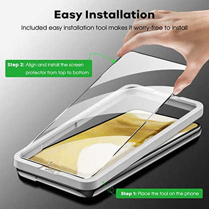 JETech Screen Protector for Samsung Galaxy S22, 2+2 Pack - size: Galaxy S22