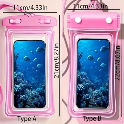 Universal Waterproof Phone Pouch, Floating Phone Case, Dry Bag, PVC Material, IPX8 Waterproof, Suitable for Swimming, Beach, Travel and Outdoor Activities, Fits Phones Up to 6.8 Inches Blue - color: Blue