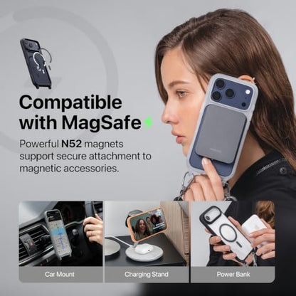 MAGEASY Roam MagSafe Crossbody Phone Case with Strap for iPhone 18 Pro Max & 17 Pro Max, Magnetic Clear Case with Detachable Lanyard, 16FT Drop Defense, Camera Control Compatible (Transparent) - color: Transparent, size: iPhone 17/18 Pro Max