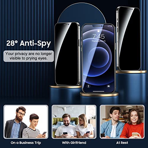 UniqueMe 2+2 Pack for iPhone 12 Pro Max Privacy Screen Protector