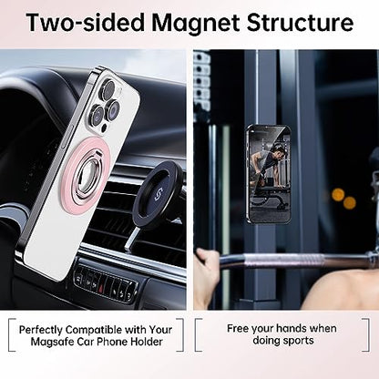 SYNCWIRE for MagSafe Phone Grip, Magnetic Phone Ring Holder - color: Light Pink